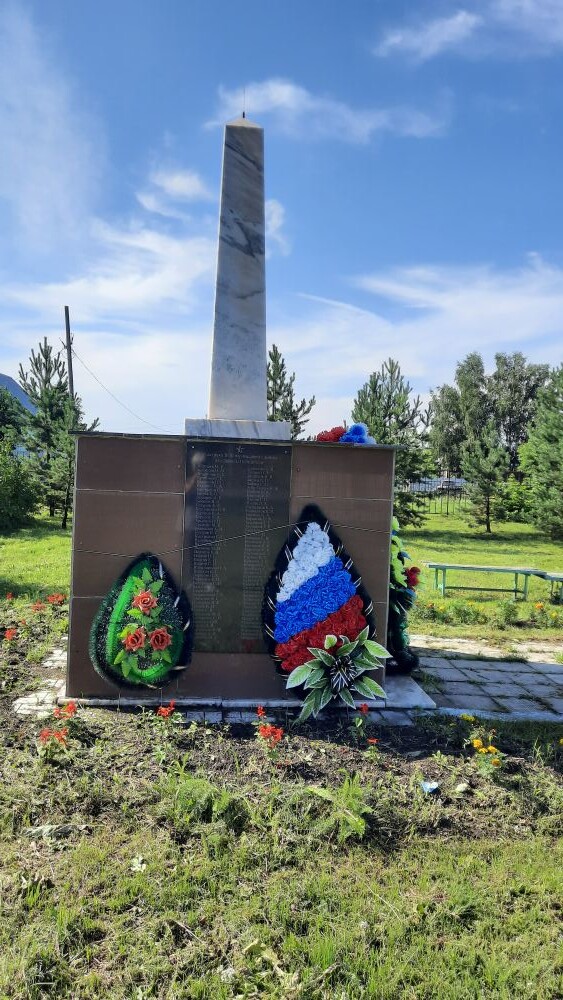 Обелиск «Воинам, павшим в борьбе за Родину» в годы Великой Отечественной войны в посёлке Осиновое Плёсо. Автор фото Булгакова Светлана Николаевна, заведующая сельской библиотекой п. Осиновое Плёсо, 25 июня 2023 года.